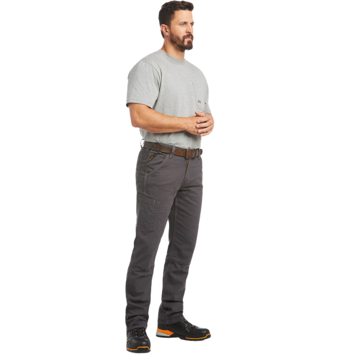 Ariat Men's Rebar M4 Low Rise DuraStretch Stackable Straight Pants - Grey - Irvine Tack & Western Wear