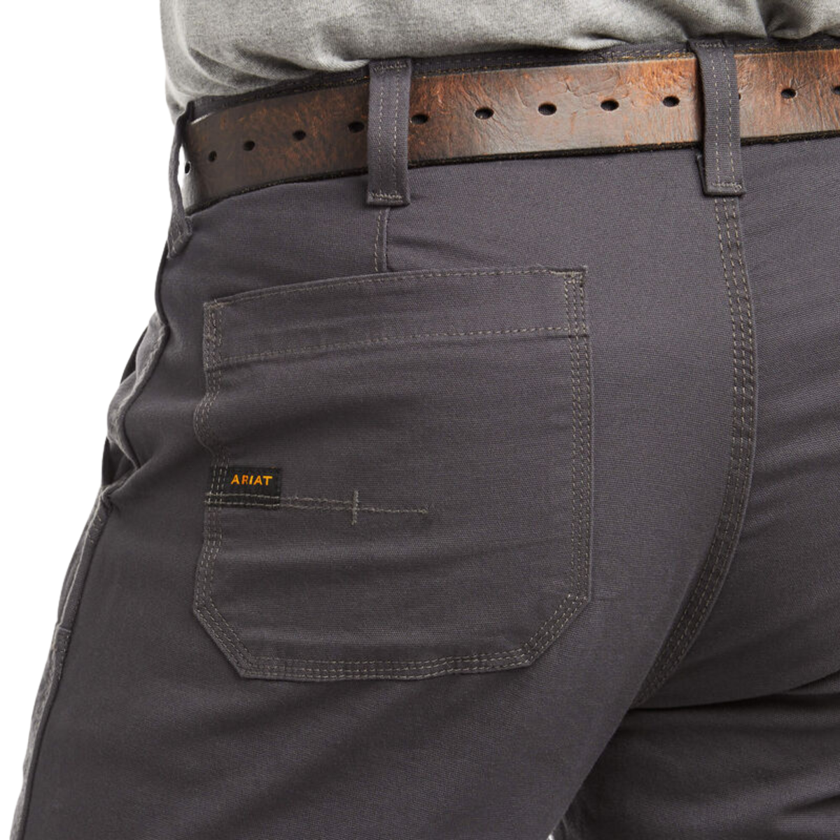 Ariat Men's Rebar M4 Low Rise DuraStretch Stackable Straight Pants - Grey - Irvine Tack & Western Wear