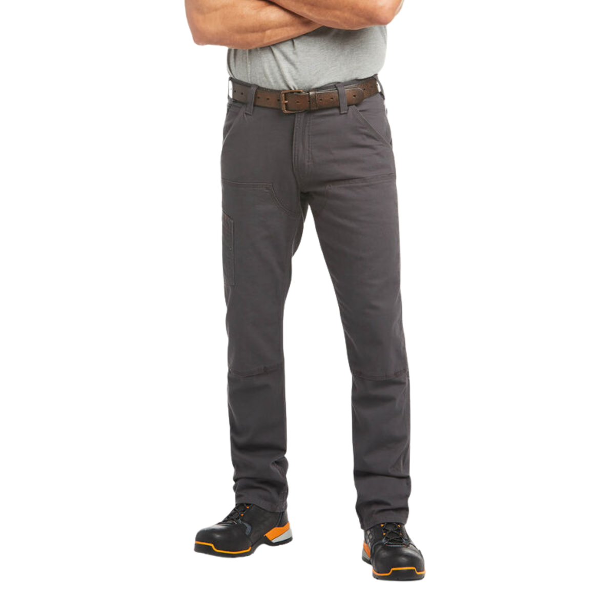 Ariat Men's Rebar M4 Low Rise DuraStretch Stackable Straight Pants - Grey - Irvine Tack & Western Wear