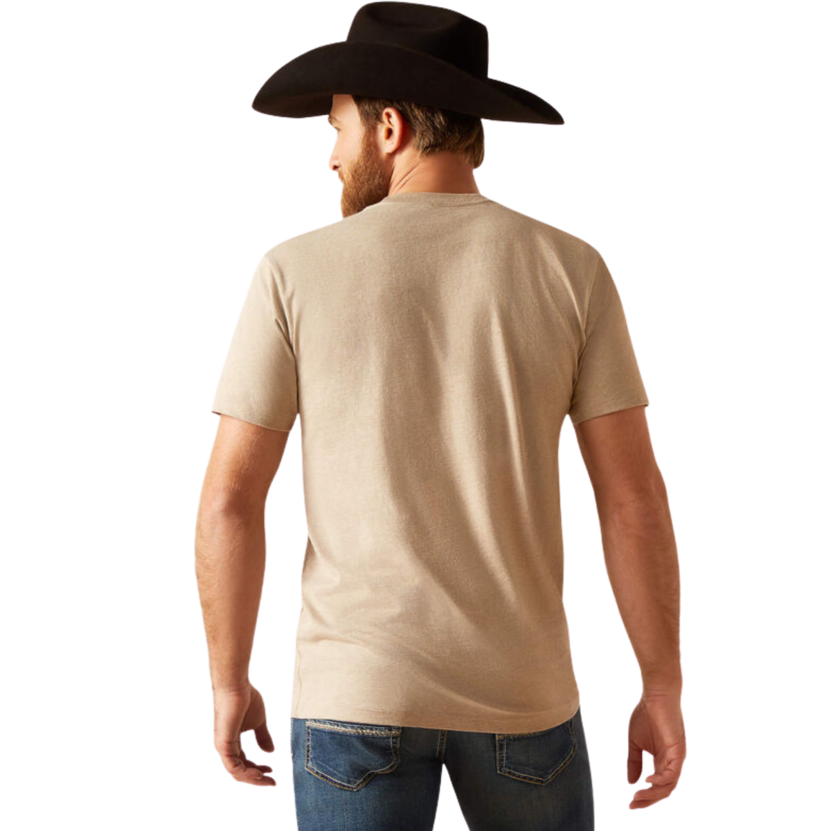 Ariat Unisex Sendero King Cow T-Shirt - Oatmeal Heather