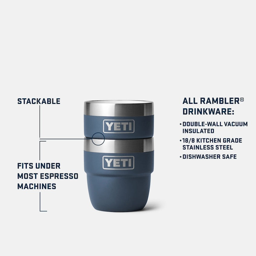 Yeti Rambler 118ml Stackable Cups - Charcoal