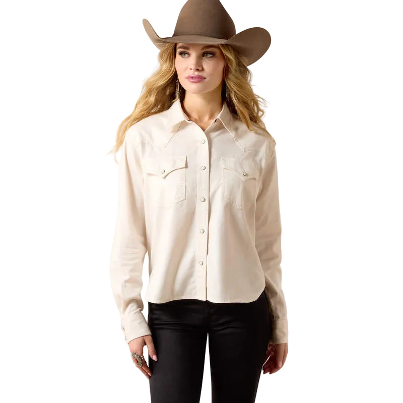 Ariat Women's Asheville Long Sleeve Snap Shirt - Sea Salt - Irvine Tack & Western Wear