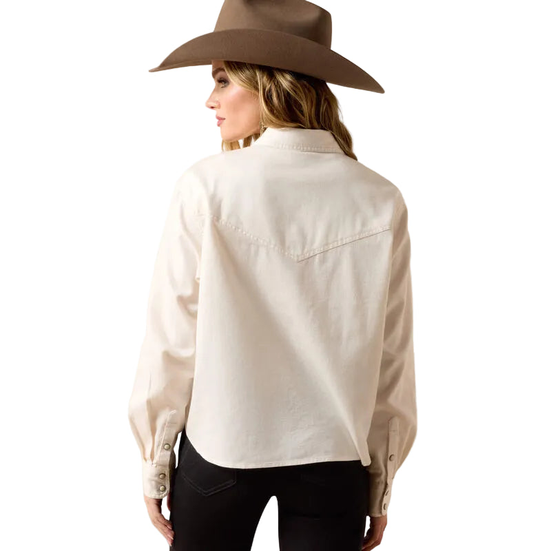 Ariat Women's Asheville Long Sleeve Snap Shirt - Sea Salt - Irvine Tack & Western Wear