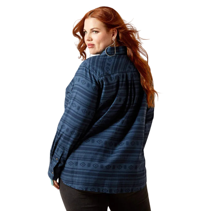 Ariat Women's Billie Jean Long Sleeve Shirt - Vintage Indigo Southwest