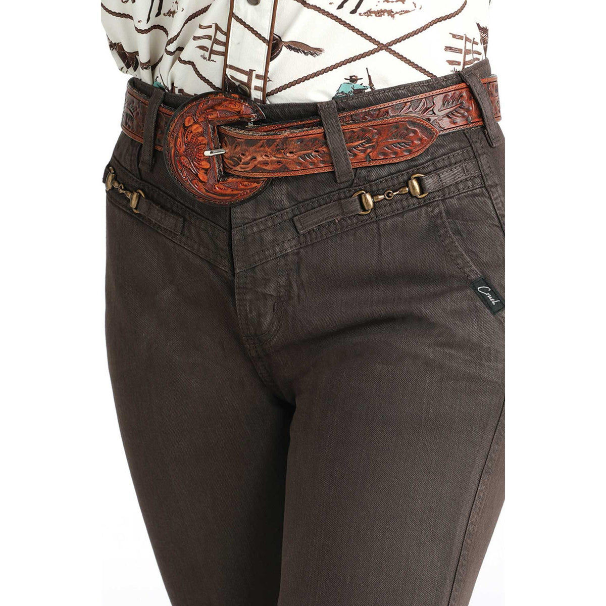 Cruel Girl Women's Quinn Tapered Jeans - Brown