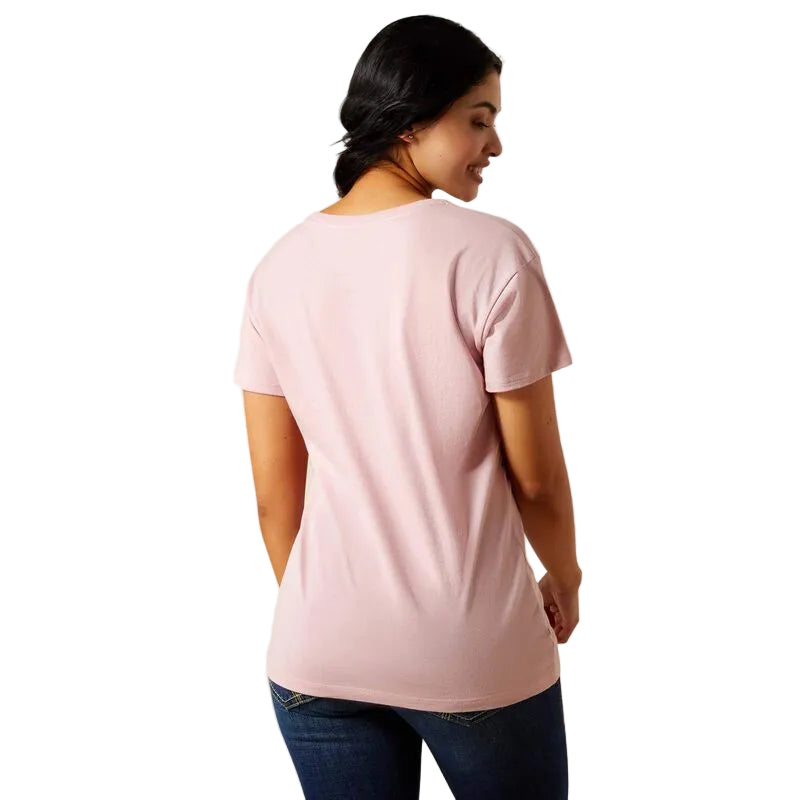 Ariat Women's Early to Rise Short Sleeve Tee Shirt - Dusty Pink - Irvine Tack & Western Wear