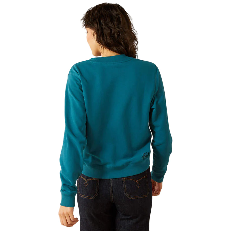 Ariat Women's Long Sleeve Sendero West is Best Sweatshirt - Dragonfly