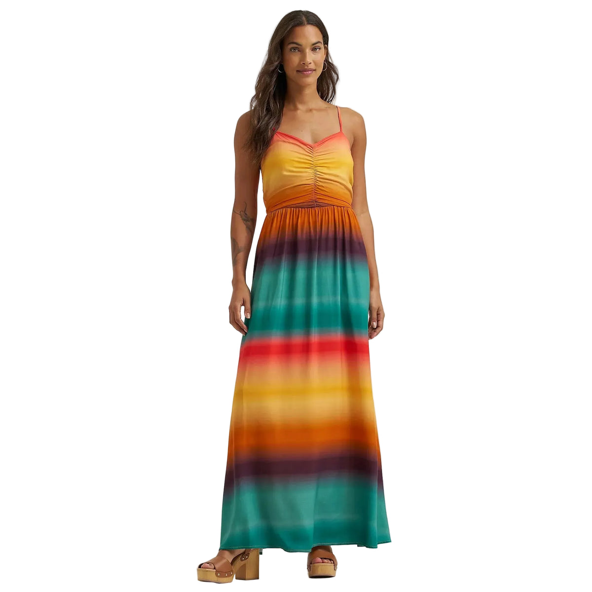 Wrangler Women's Retro Sunny Strappy Maxi Dress - Yellow