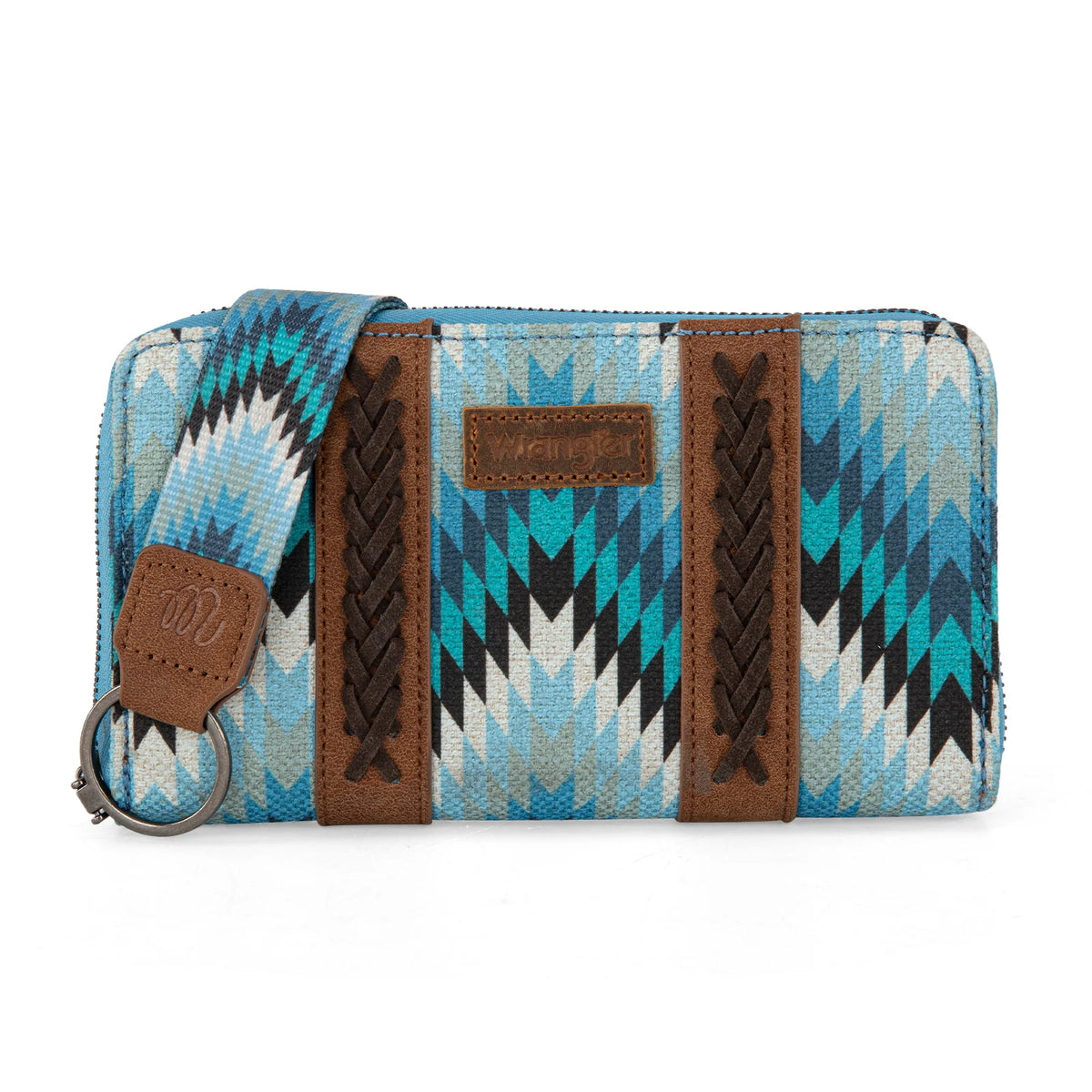 Wrangler Aztec Studded Zip Around Wallet-Multiple Colours