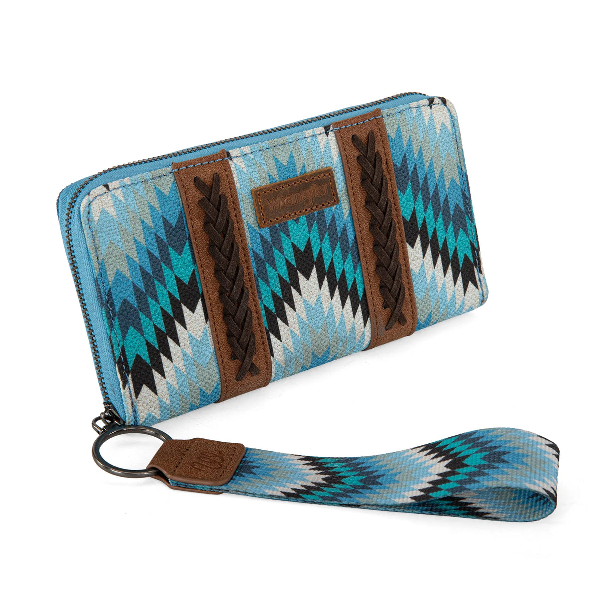 Wrangler Aztec Studded Zip Around Wallet-Multiple Colours