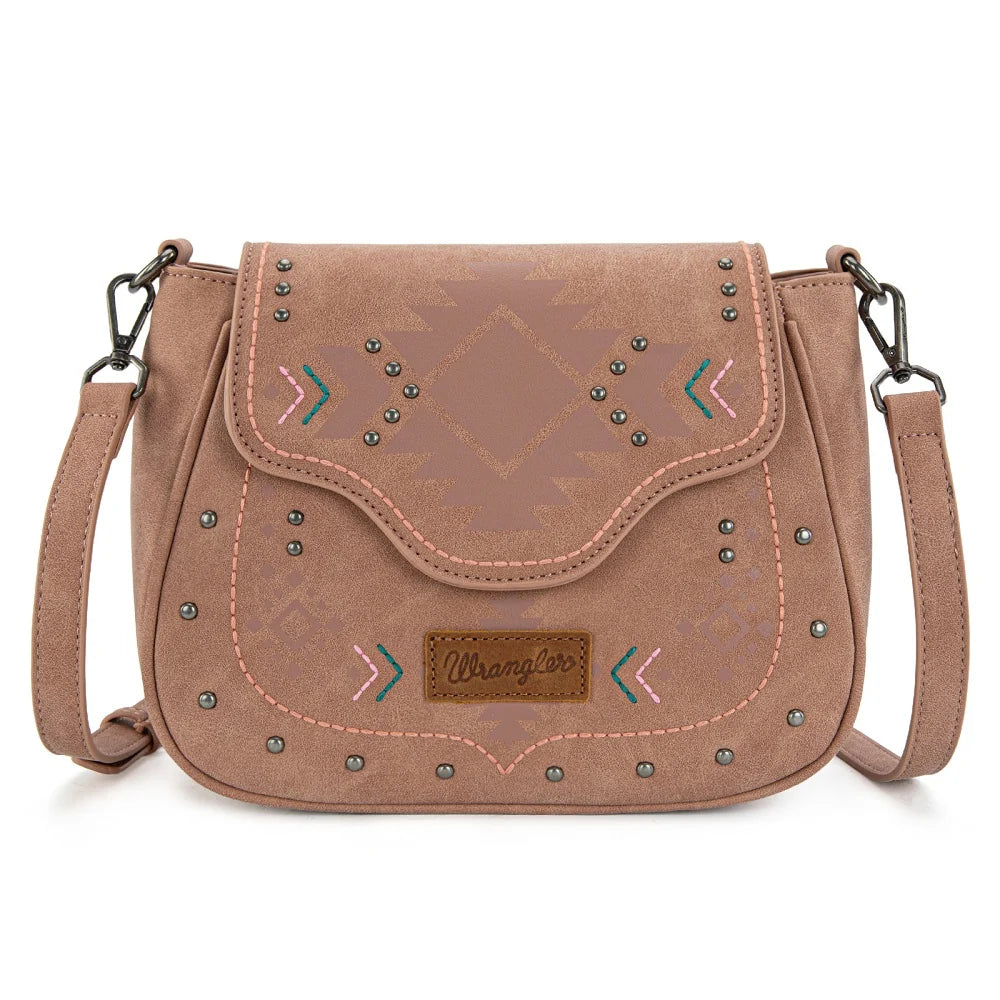 Wrangler Aztec Saddle Crossbody Bag- Multiple Colours