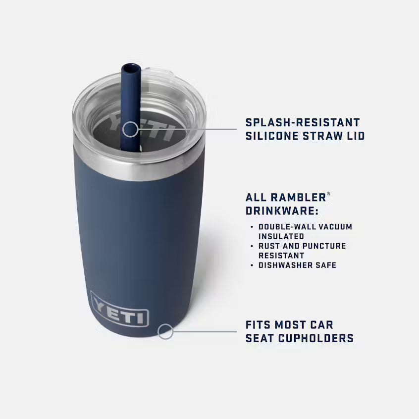 YETI Rambler Jr. 295 mL Tumbler with Silicone Straw Lid