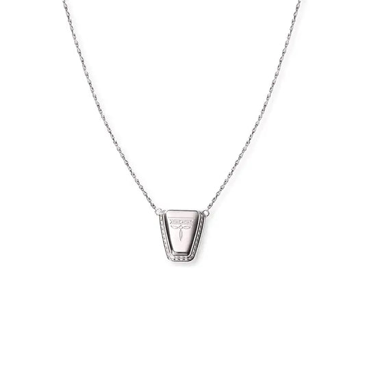 Dallas Square Toe Necklace- Silver