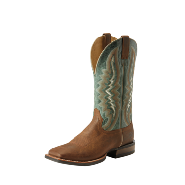 Ariat Men's Relentless Short Round Western Boot - Latigo Tan/Lucky Clover