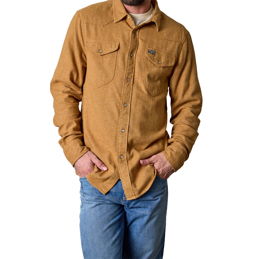 Kimes Men's Atwater Solid Long Sleeve Shirt - Brown - Irvine Tack & Western Wear