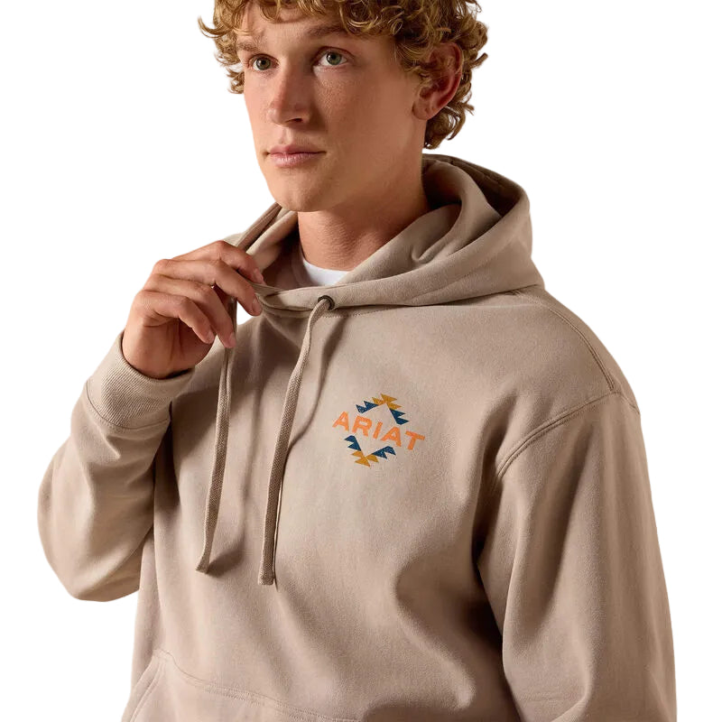 Ariat Men's Tapiz Zapoteco Long Sleeve Hoodie - Beige