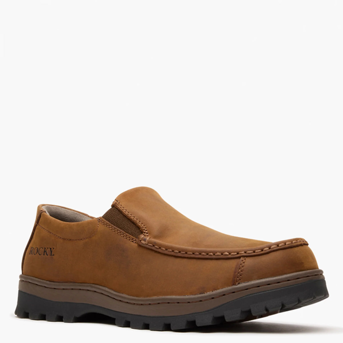 Rocky Men's Outback LTE Moc Toe Loafer Outdoor Shoe - Brown - Irvine Tack & Western Wear
