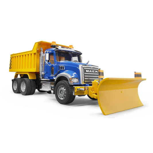 Bruder Mack Granite Dump Truck with Snowplow