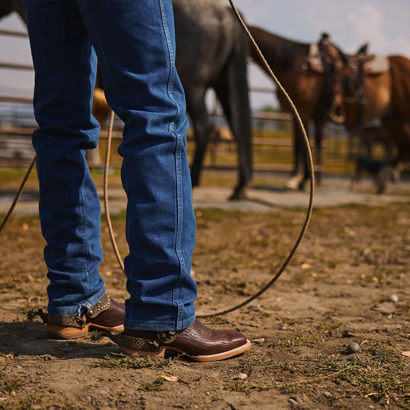 Durango Men's PRCA Collection Roughout Western Boots - Chestnut/Black Eclipse
