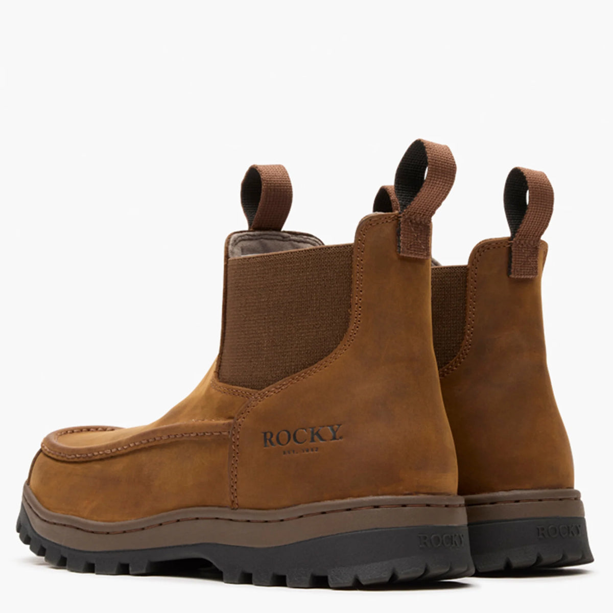 Rocky Men's 5" Outback LTE Moc Toe Chelsea Outdoor Boot - Brown