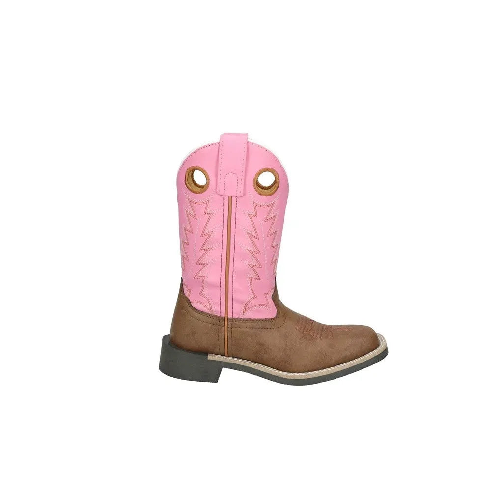 Smoky Mountain Boots Children's El Paso Cowgirl Boots-Brown/Pink - Irvine Tack & Western Wear