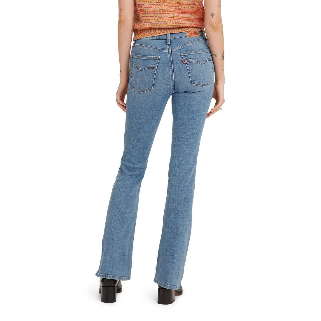 Levi Women's 725 Heritage Bootcut Zip Jeans - Wait Up (Vintage Light/Mid Wash)