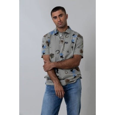 Kimes Men's Bayard Polo Short Sleeve Shirt - Sage