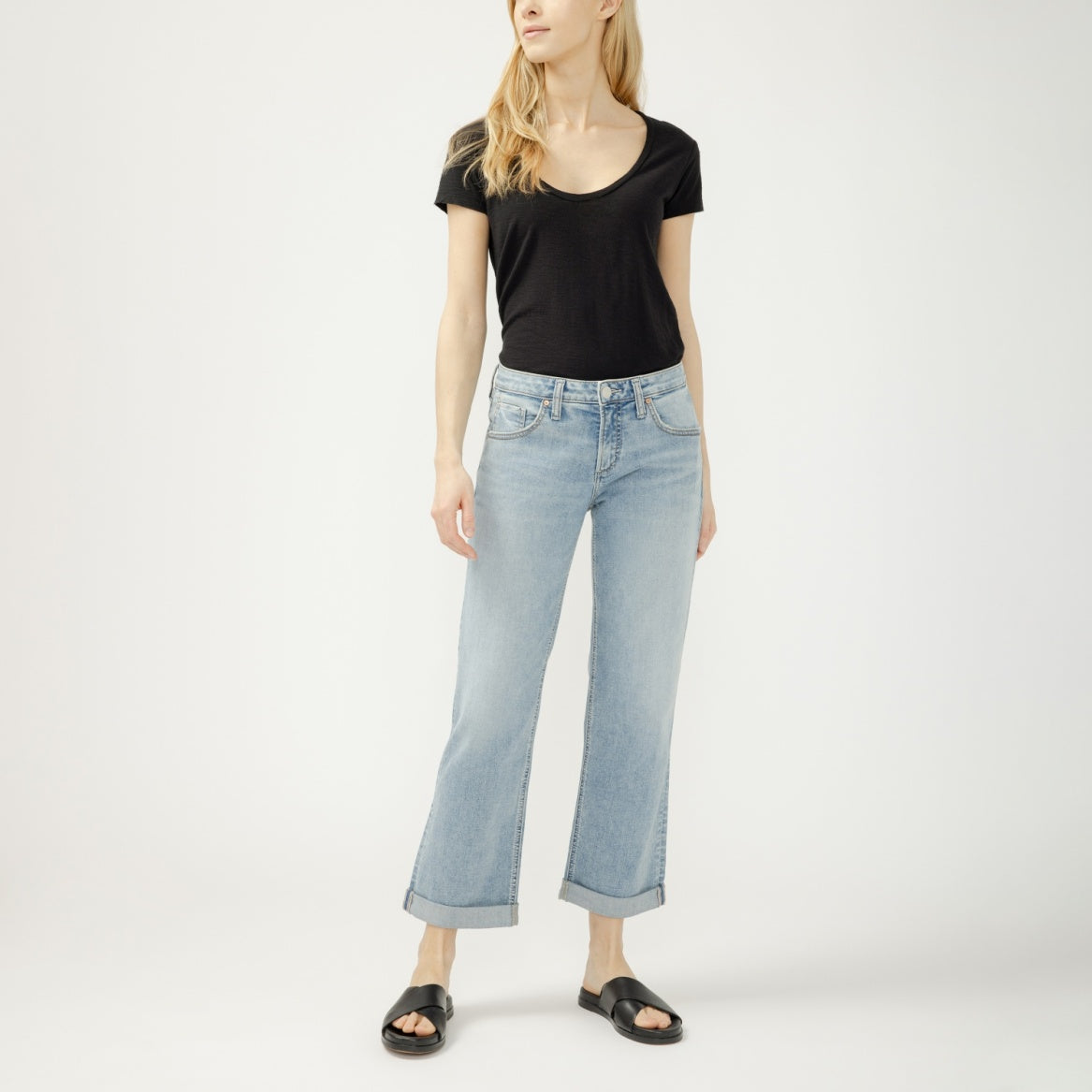Silver Women's Chelsea Boyfriend Straight Leg Jeans - Golden Hour