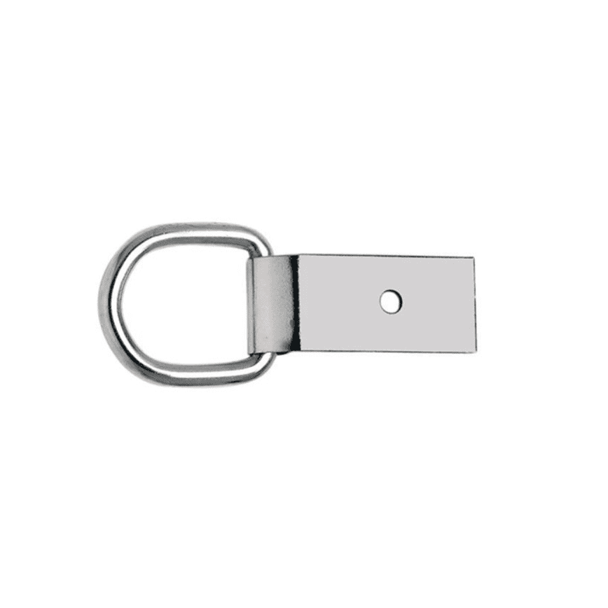 Saddle D-Ring with Clip- 1"