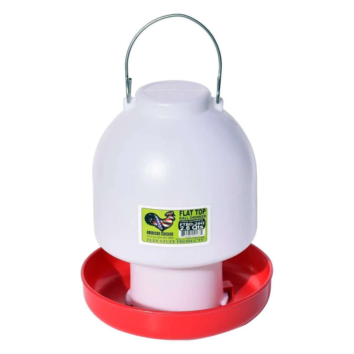 TuffStuff Poultry Flat Top Ball Drinker - 2.6qts