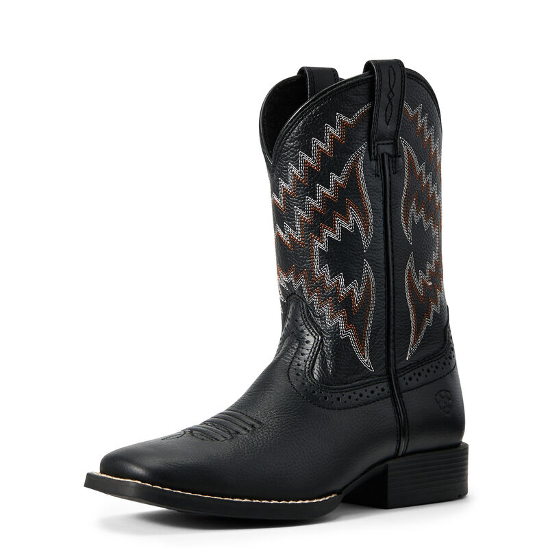 Ariat Boy's Youth Tycoon Western Boots - Bear Black - Irvine Tack & Western Wear