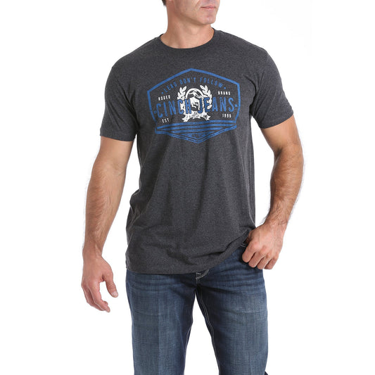 Cinch Men's Short Sleeve T-Shirt - Heather Black