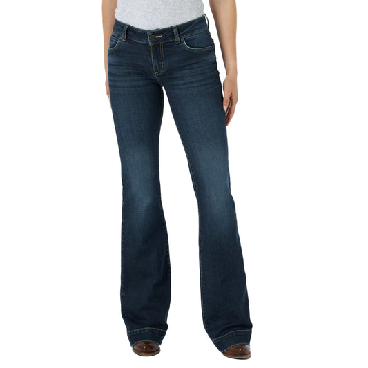 Wrangler Women's Retro Mae Mid Rise Trouser Jeans - Samantha - Irvine Tack & Western Wear