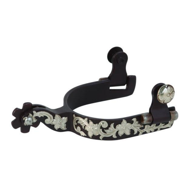 Weaver Leather Ladies' Antiqued Show Spur with German Silver Floral Trim - Irvine Tack & Western Wear
