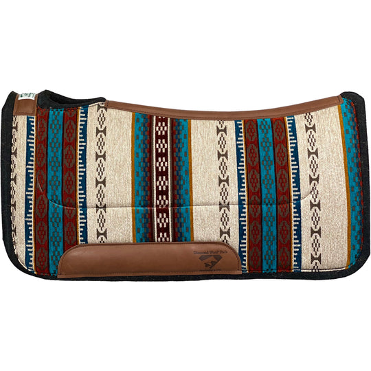 Diamond Wool Contoured Ranch Saddle Pad 1" - Assorted Sizes & Colours