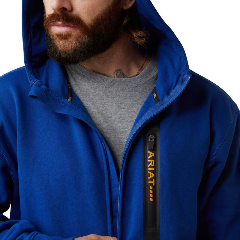 Ariat Mens Rebar Workman Full Zip Hood Royal Blue