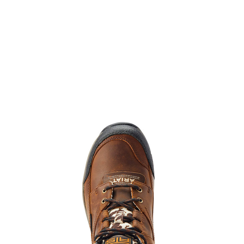 Ariat Women's Terrain Waterproof Western Boots - Distressed Brown/Speckled Cow Print