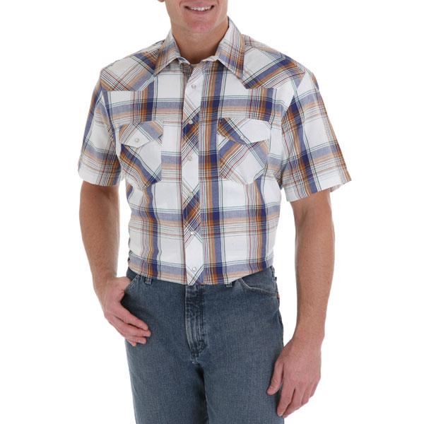 Wrangler Men's Sport Short Sleeve Western Snap Shirt - Big & Tall Sizes - Irvine Tack & Western Wear