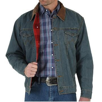 Wrangler Blanket Lined Men's Denim  Jacket - Rustic - Irvine Tack & Western Wear