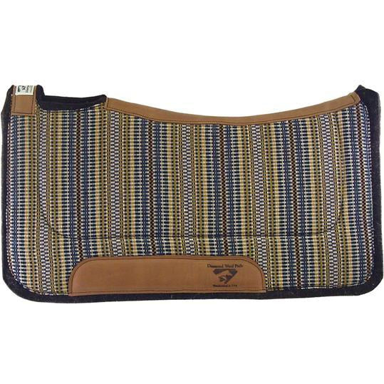 Diamond Wool Contoured Ranch Saddle Pad 1" - Assorted Sizes & Colours