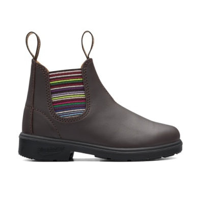 Blundstone Kid's #1413 Boots - Brown w/Striped Elastic