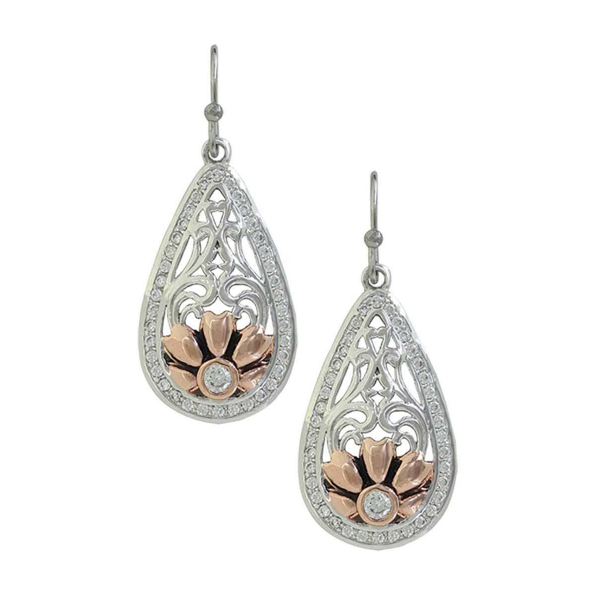 Montana Silversmiths Gates of the Mountains Wildflowers Bitteroot Earrings