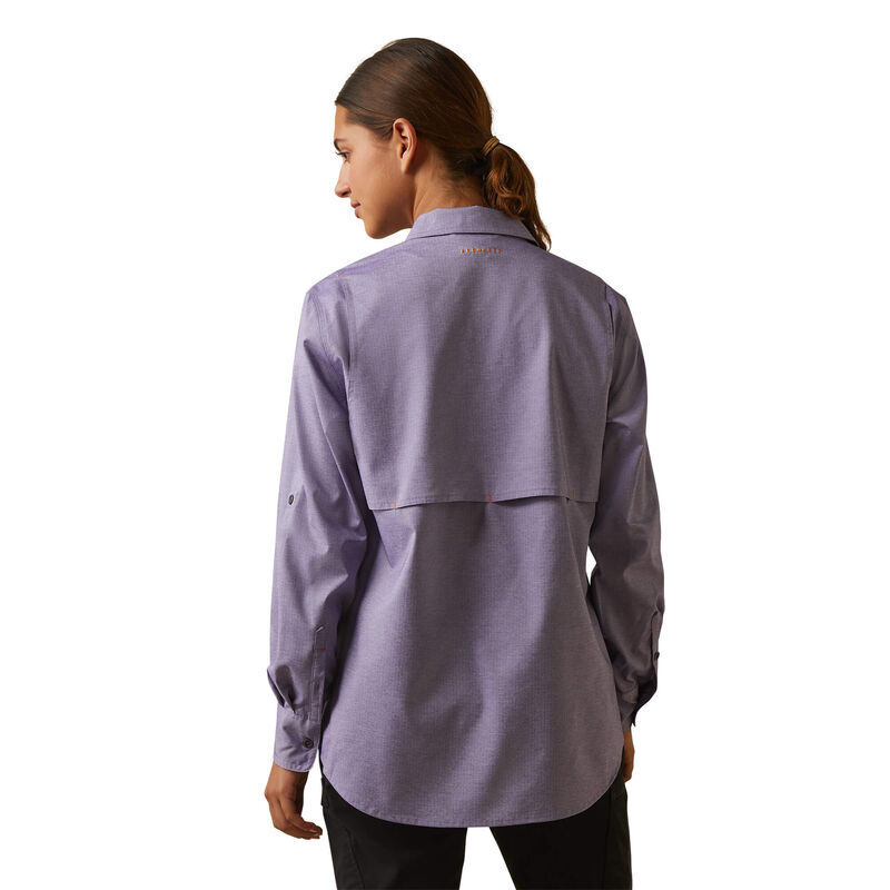 Ariat Women's Rebar Made Tough VentTEK DuraStretch Work Shirt - Corsican Blue Heather