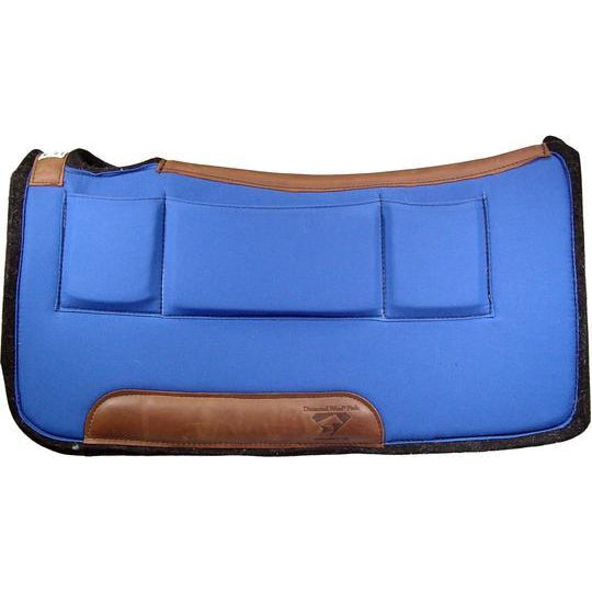 Diamond Wool Contoured Relief Pocket Pad 1" - Assorted Sizes & Colours - Irvine Tack & Western Wear